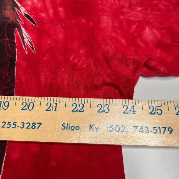 The Mountain Native American Graphic T-Shirt 2XL Red Tie Dye Southwest Art USA - Picture 5 of 8